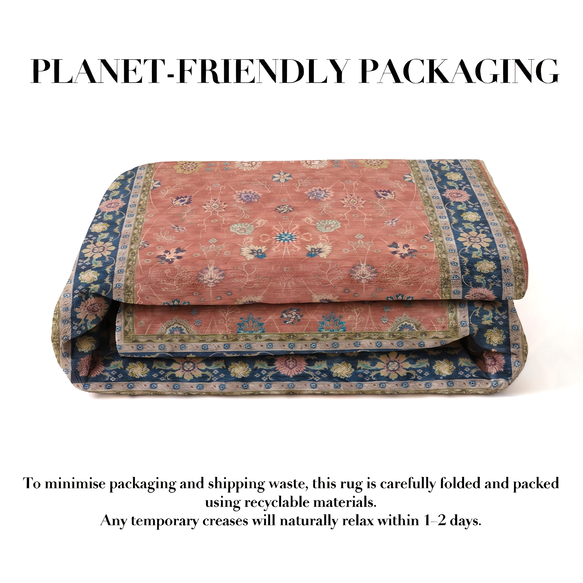 Nara - Terracotta Persian-Style Washable Large Living Room Rug - 160x230cm – view 3