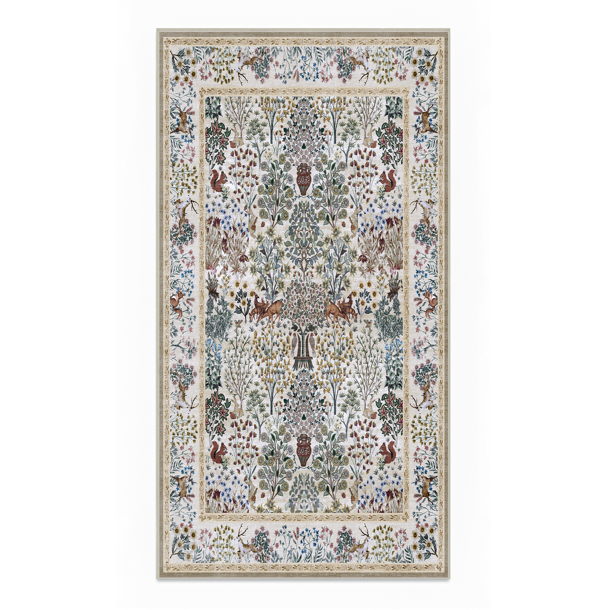 Thalia - Multicolour Floral Persian-Style Washable Kitchen Rug - 80x150cm