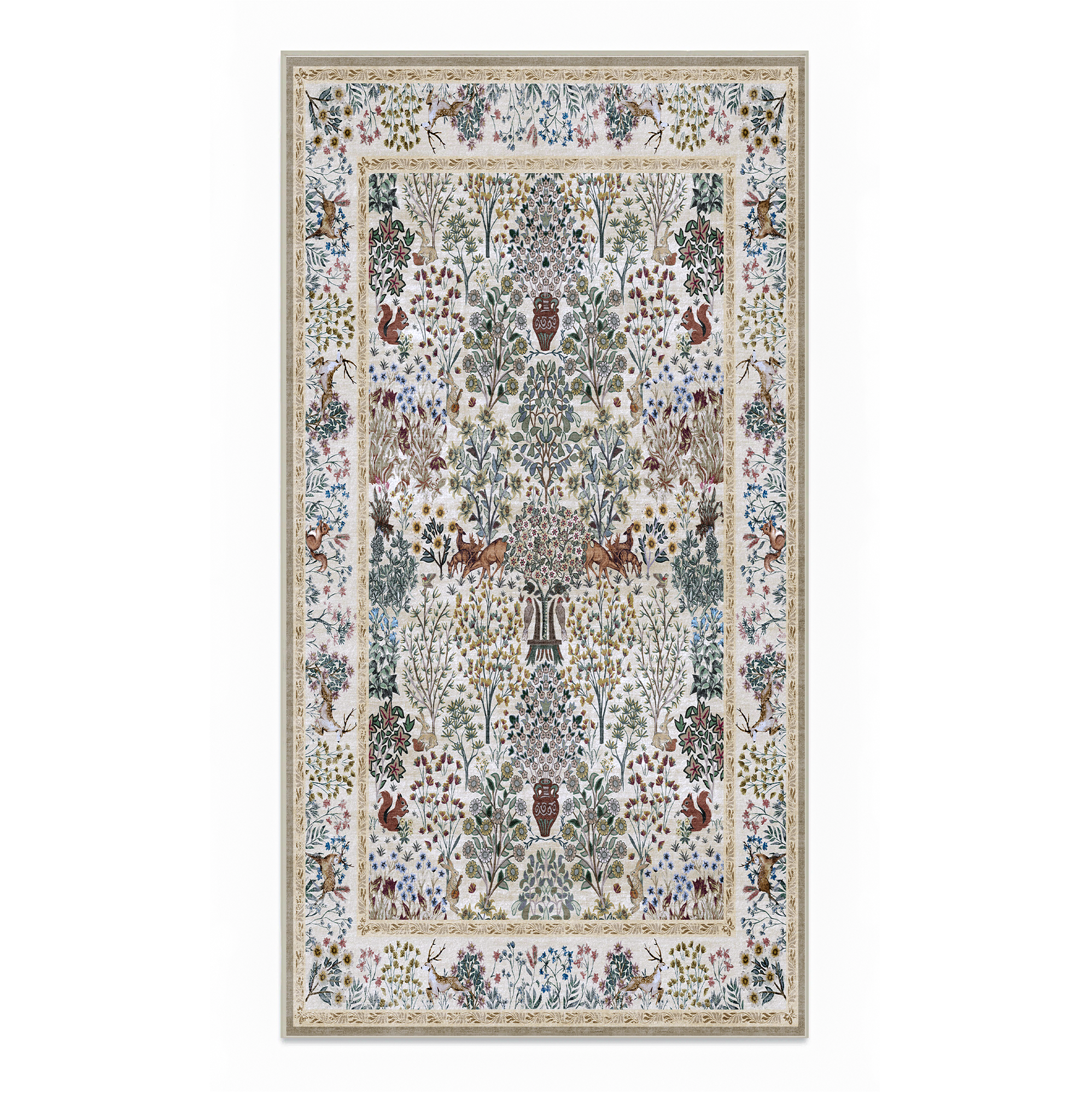 Thalia - Multicolour Floral Persian-Style Washable Kitchen Rug - 80x150cm