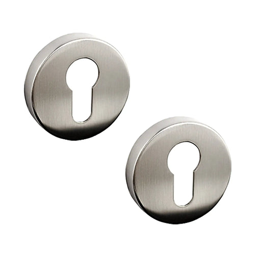 Euro Cylinder Keyhole Cover Escutcheon - Satin Nickel - Decor And Decor