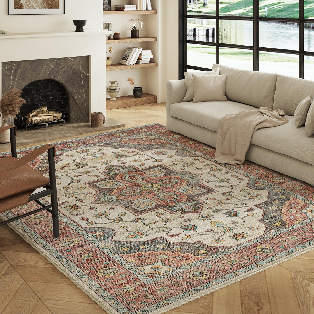Solora - Persian Washable Large Living Room Rug - 160x230cm