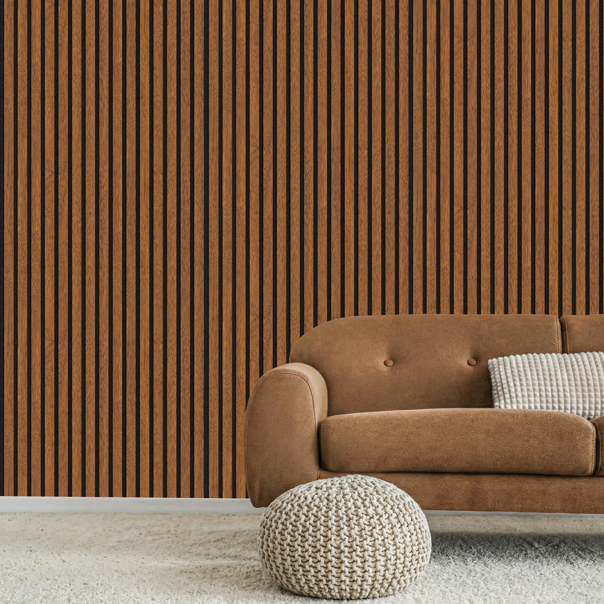 Acoustic Slat Wood Wall Panel - Walnut - 2400 – view 7