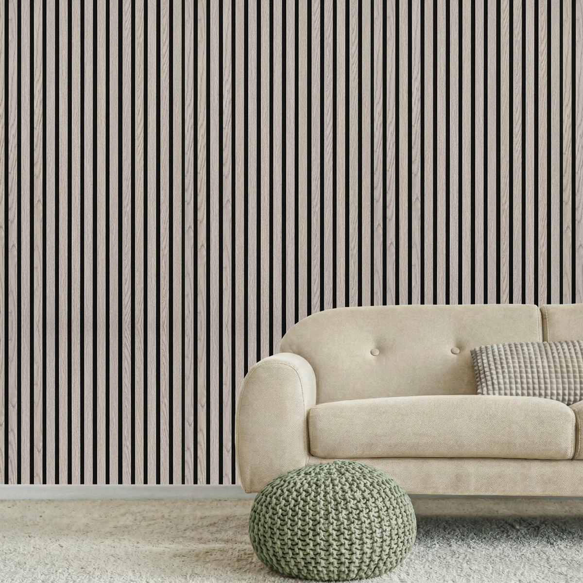 Acoustic Slat Wood Wall Panel - Grey Oak - 2400 – view 8