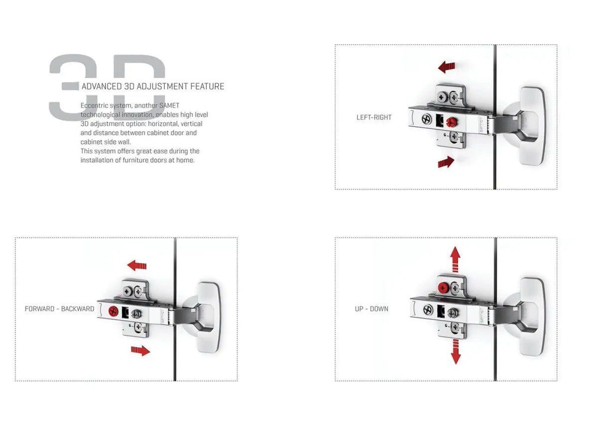 2X Clip Top Soft Close 110° Inset Cabinet Hinge Mounting Plate – view 6