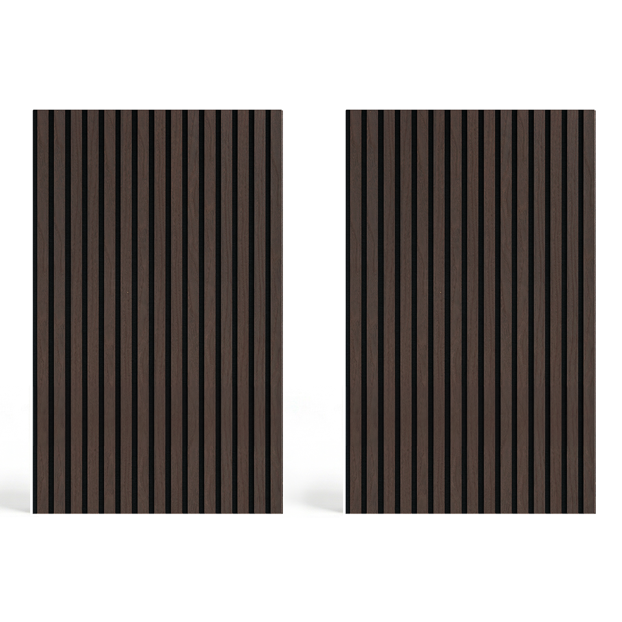Acoustic Slat Wood Wall Panel - Smoked Oak - 1200 - 2 Pack