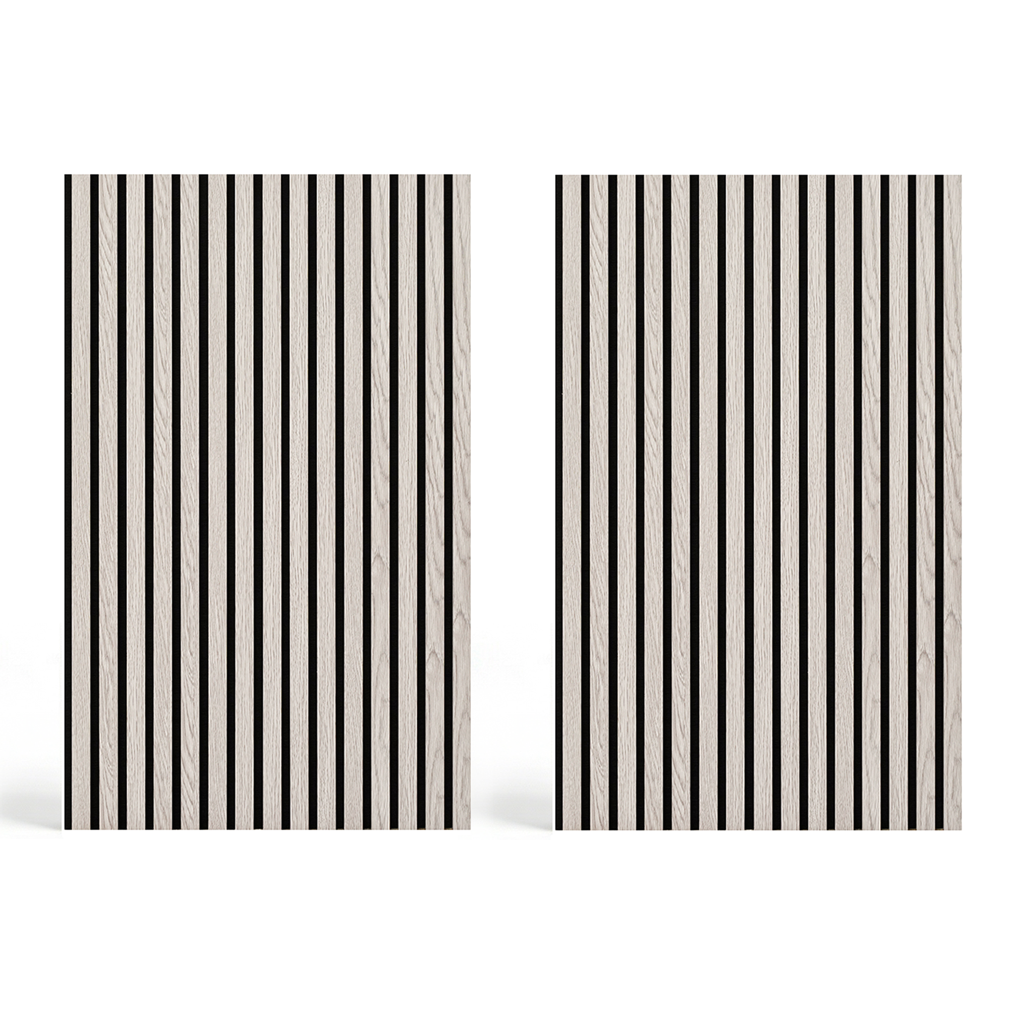 Acoustic Slat Wood Wall Panel - Grey - 1200 - 2 Pack