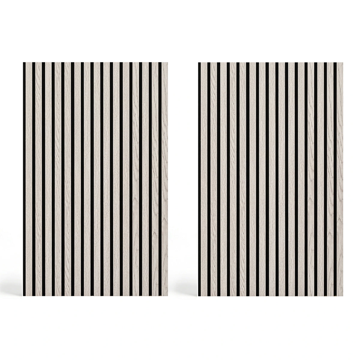 Acoustic Slat Wood Wall Panel - Grey - 1200 - 2 Pack