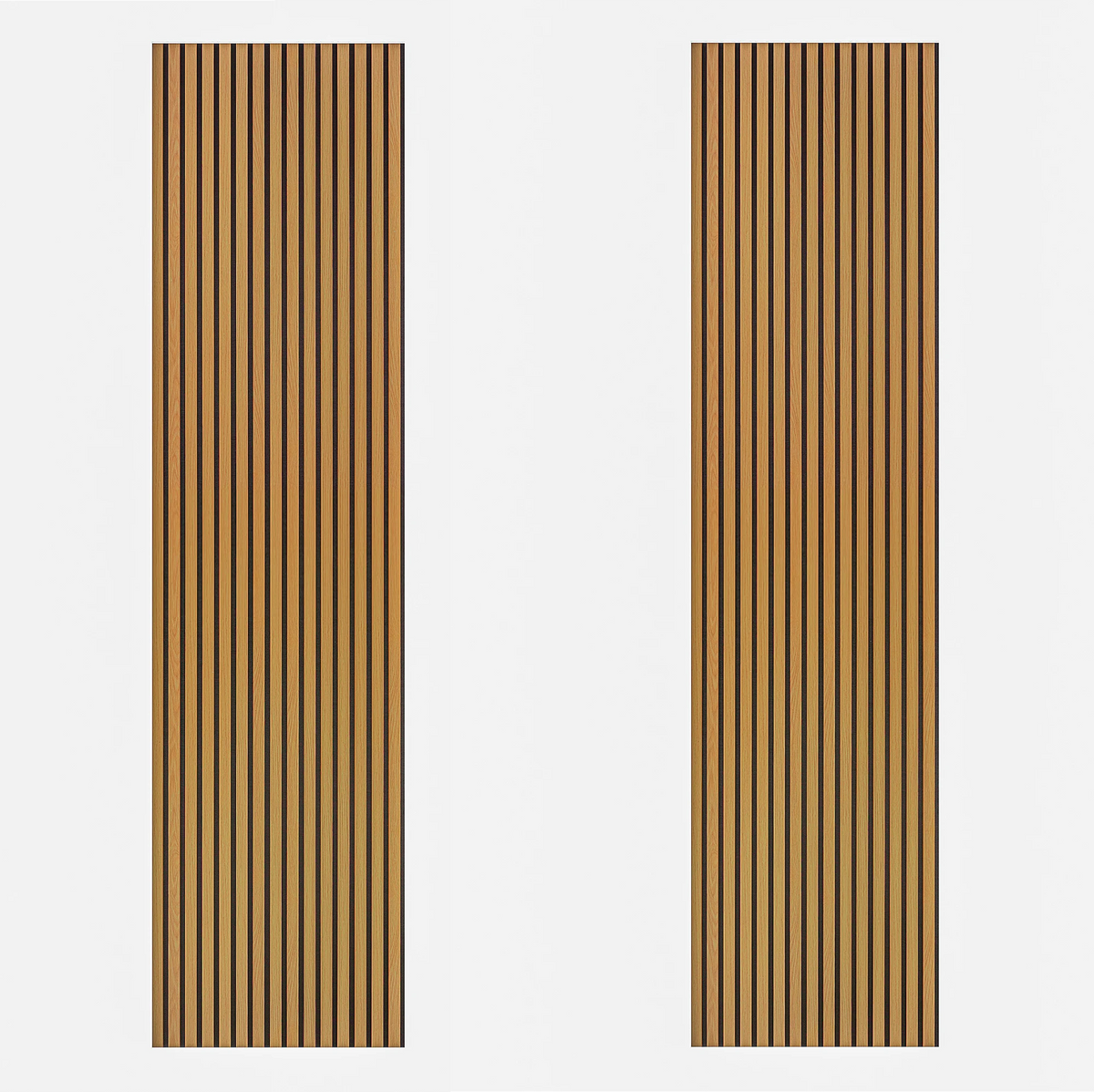 Acoustic Slat Wood Wall Panel - Oak - 2400 - 2 Pack