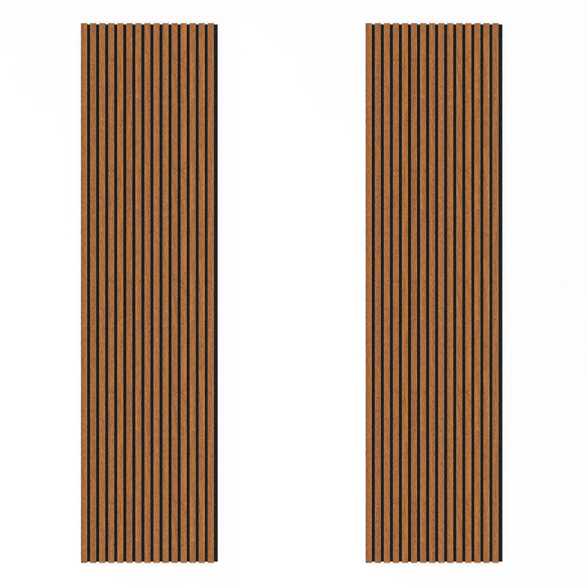 Acoustic Slat Wood Wall Panel - Walnut - 2400 - 2 Pack