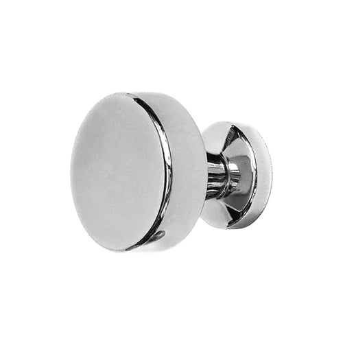 Carna - Solid Round Kitchen Cabinet Knob - Polished Chrome - Decor And Decor