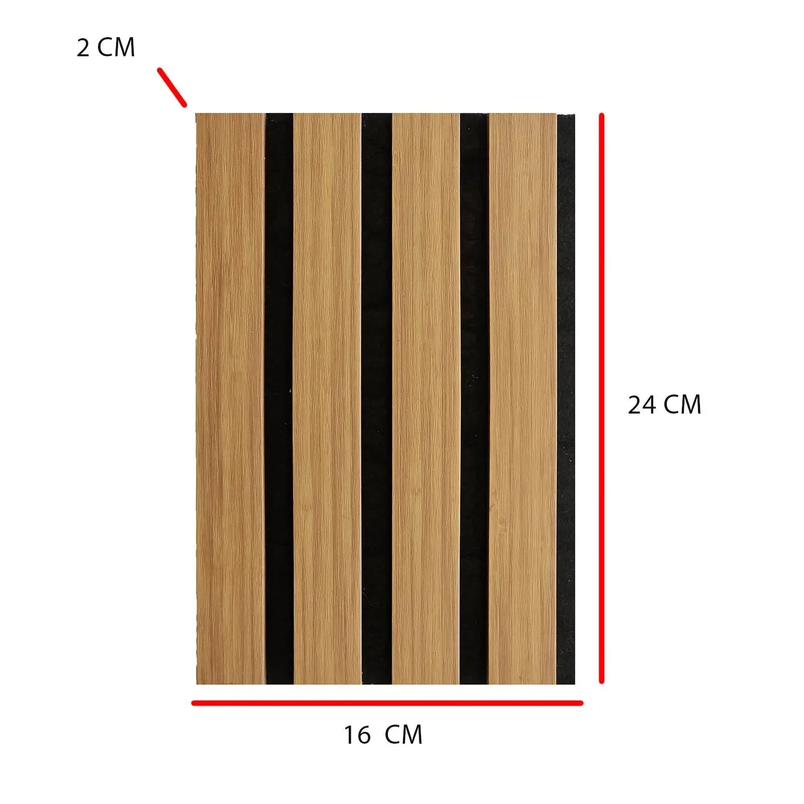Acoustic Slat Wood Wall Panel - Oak - SAMPLE