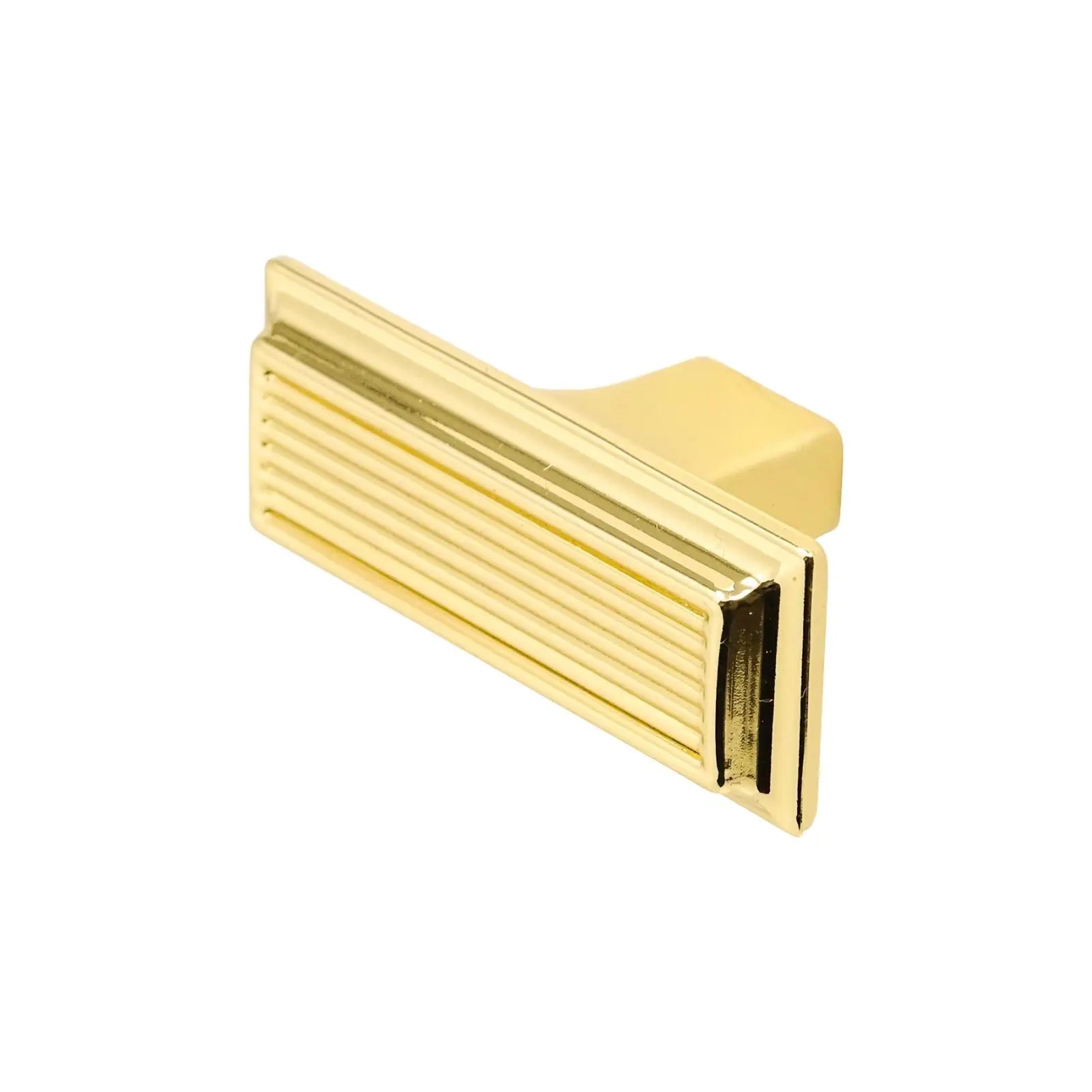 Folium - Rectangular Cabinet Knob - Polished Gold - Decor And Decor