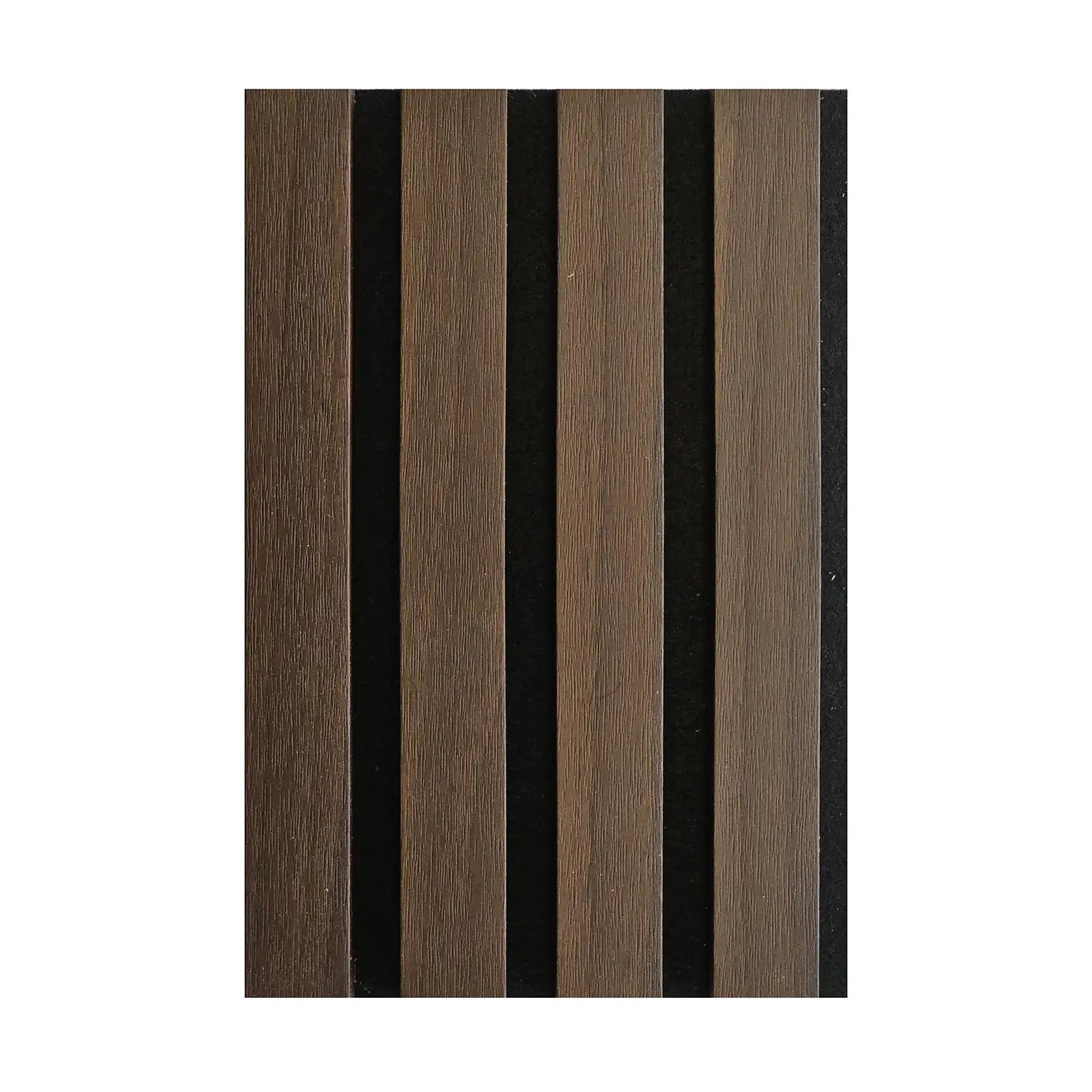 Acoustic Slat Wood Wall Panel - Smoked Oak - SAMPLE