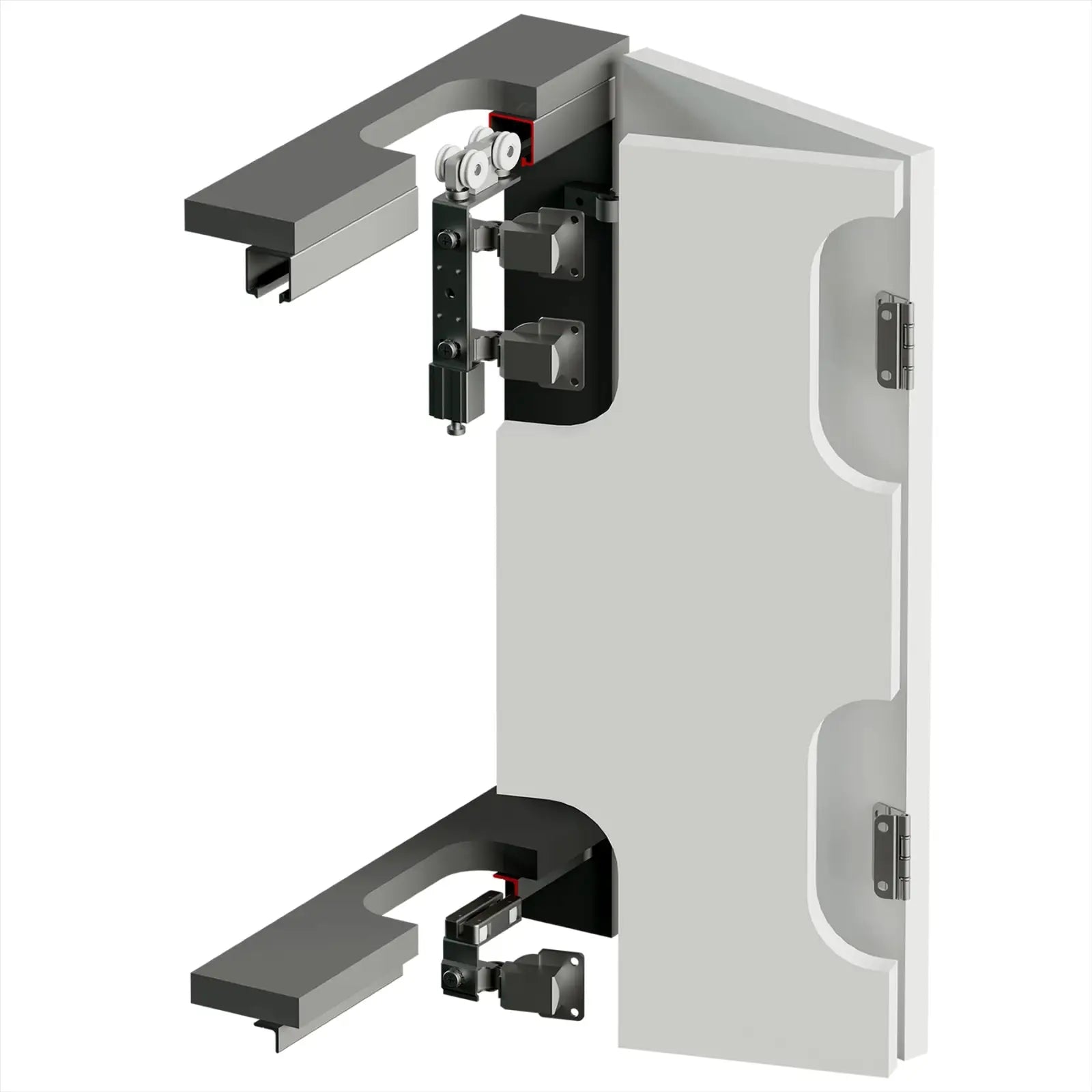 W-Slide BiFold Wardrobe Sliding Door Kit - 2 Door - 1800mm Track - Decor And Decor