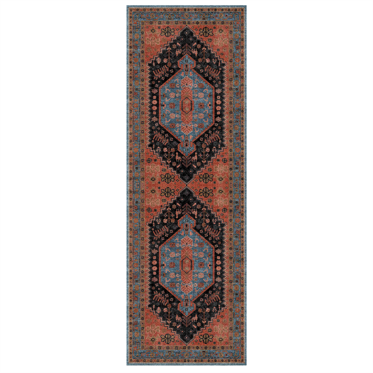 Lunora - Traditional Washable Kitchen Rug - 60x180cm – view 2