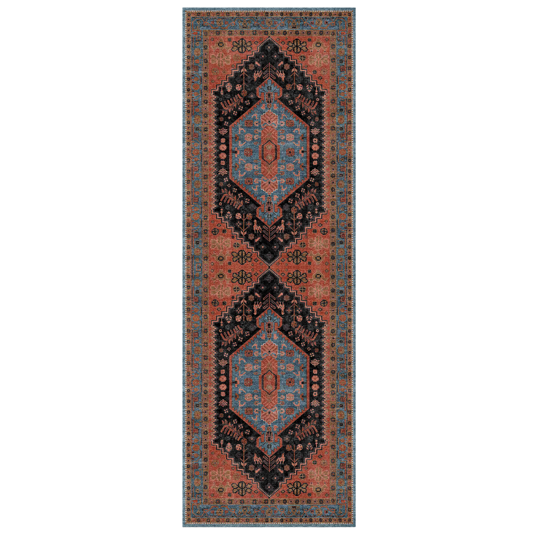 Lunora - Traditional Washable Kitchen Rug - 60x180cm
