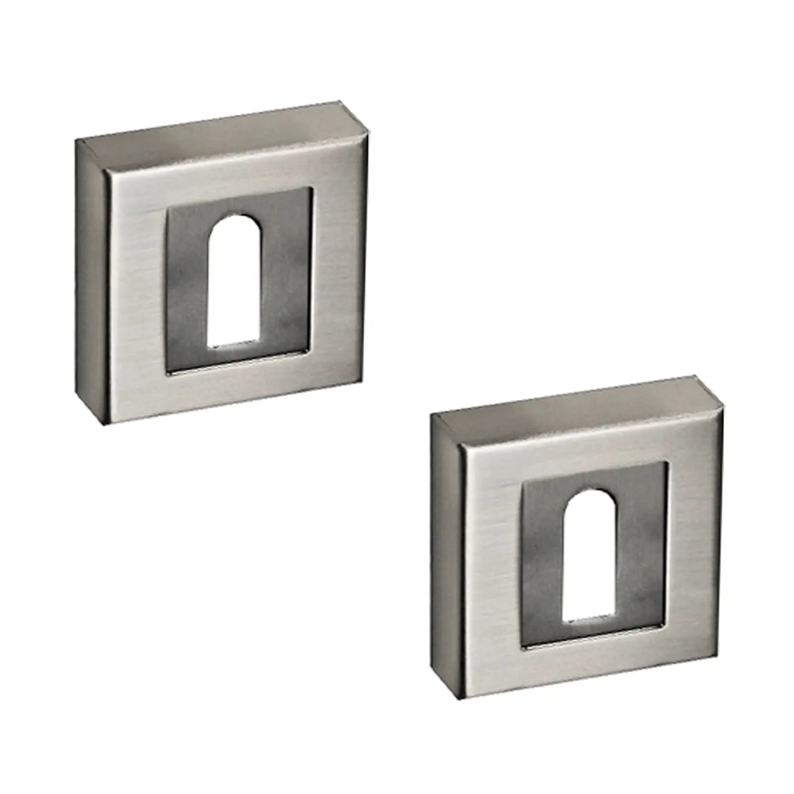 Square Keyhole Cover Escutcheon - Satin Nickel - Decor And Decor
