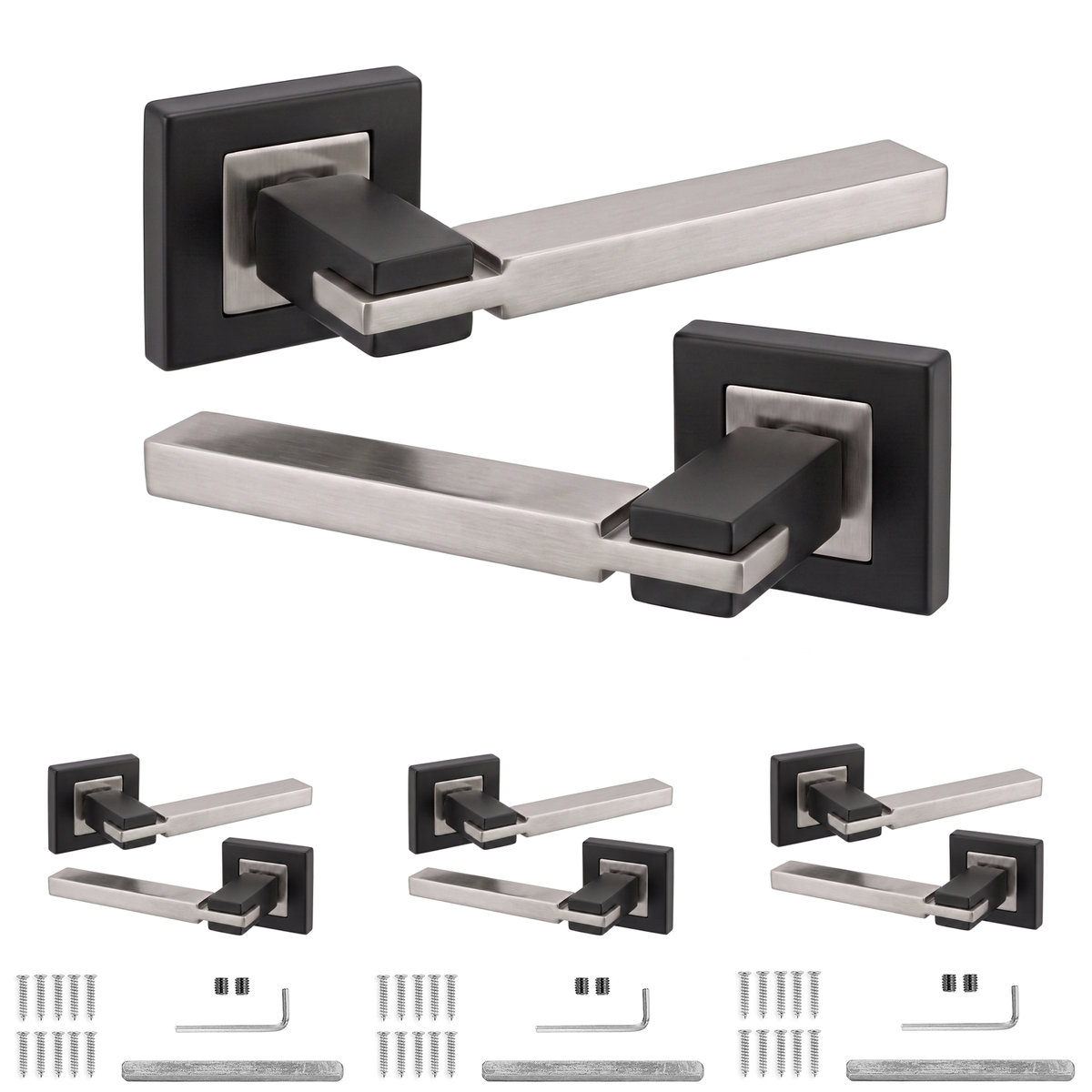 Nexus Duo Finish Door Lever Handles - Pack of 4 Pairs