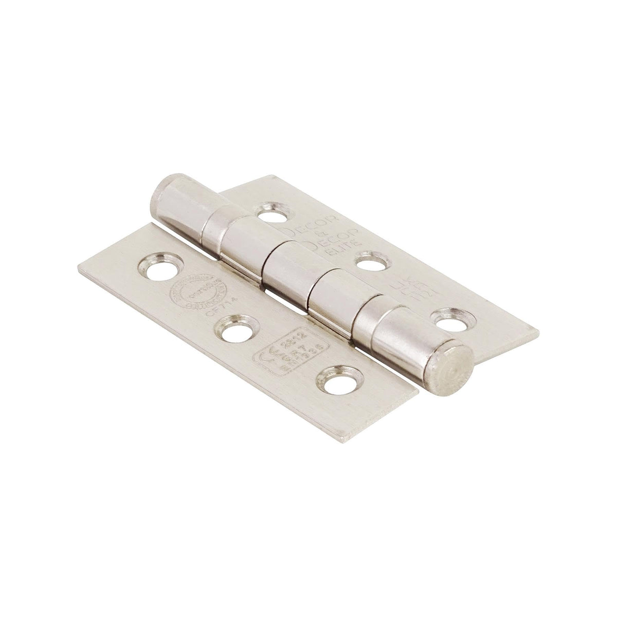 Ball Bearing Fire Rated Door Hinges - 76mm - Satin Nickel - 2 Pairs – view 3