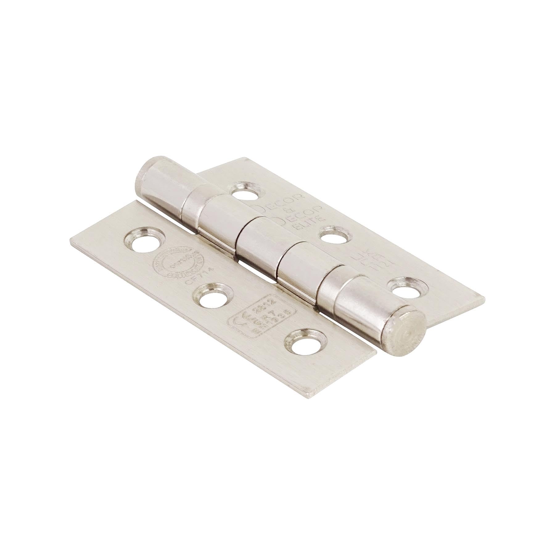 Ball Bearing Fire Rated Door Hinges - 76mm - Satin Nickel - 2 Pairs - Decor And Decor