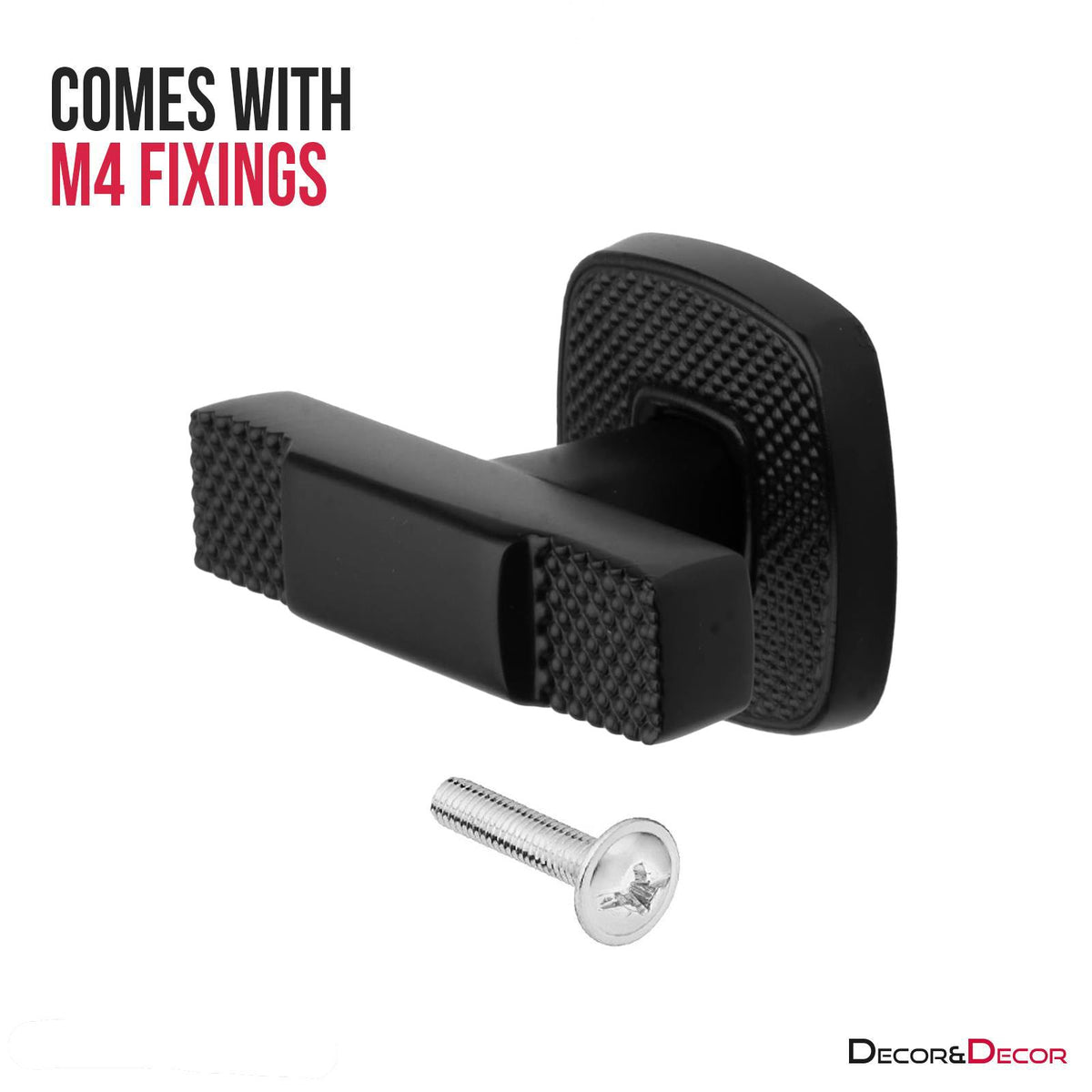 Mara - Knurled T-Bar Kitchen Cabinet Knob with Backplate - Matt Black – view 2