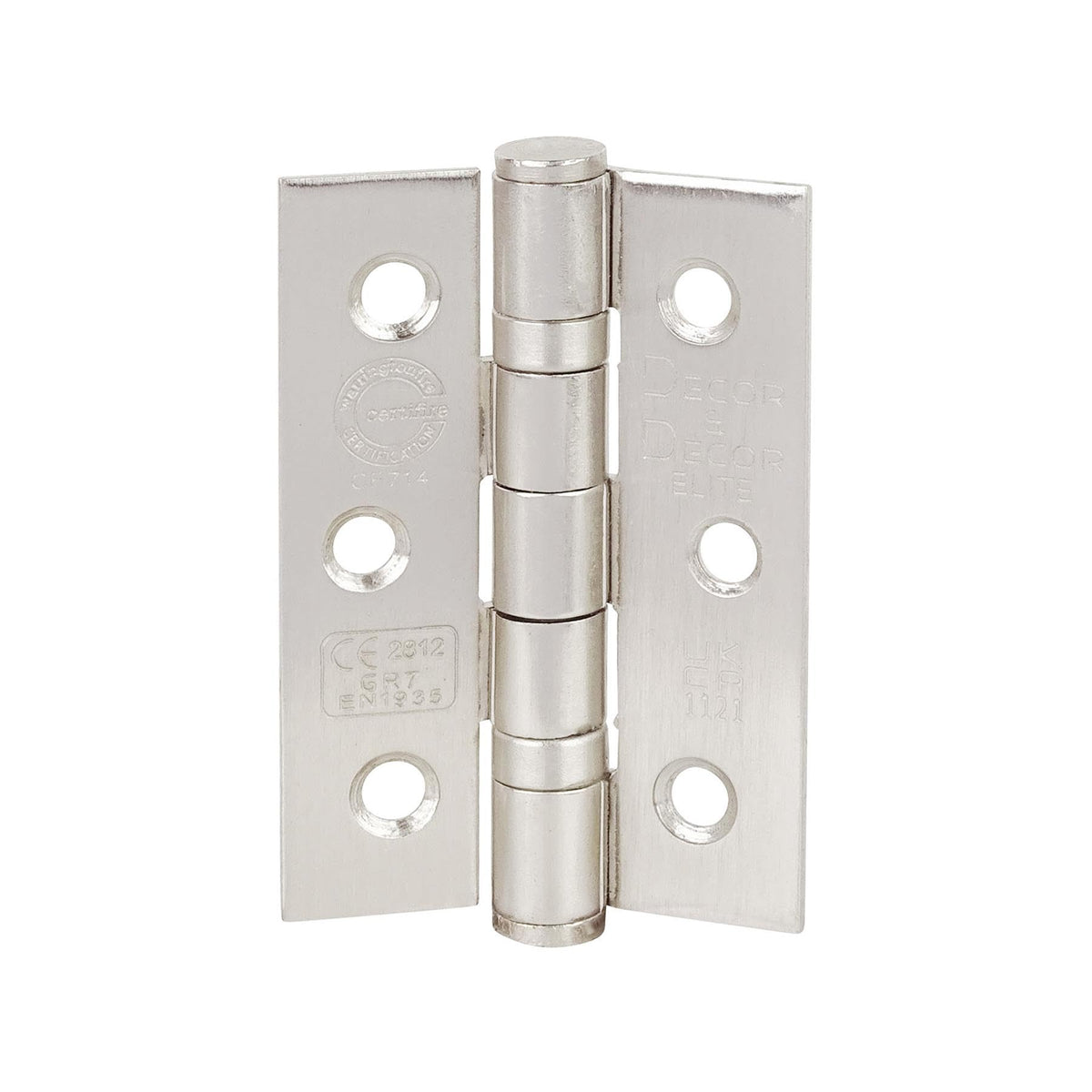 Ball Bearing Fire Rated Door Hinges - 3inch / 76mm - Satin Nickel - 4 Pairs – view 6