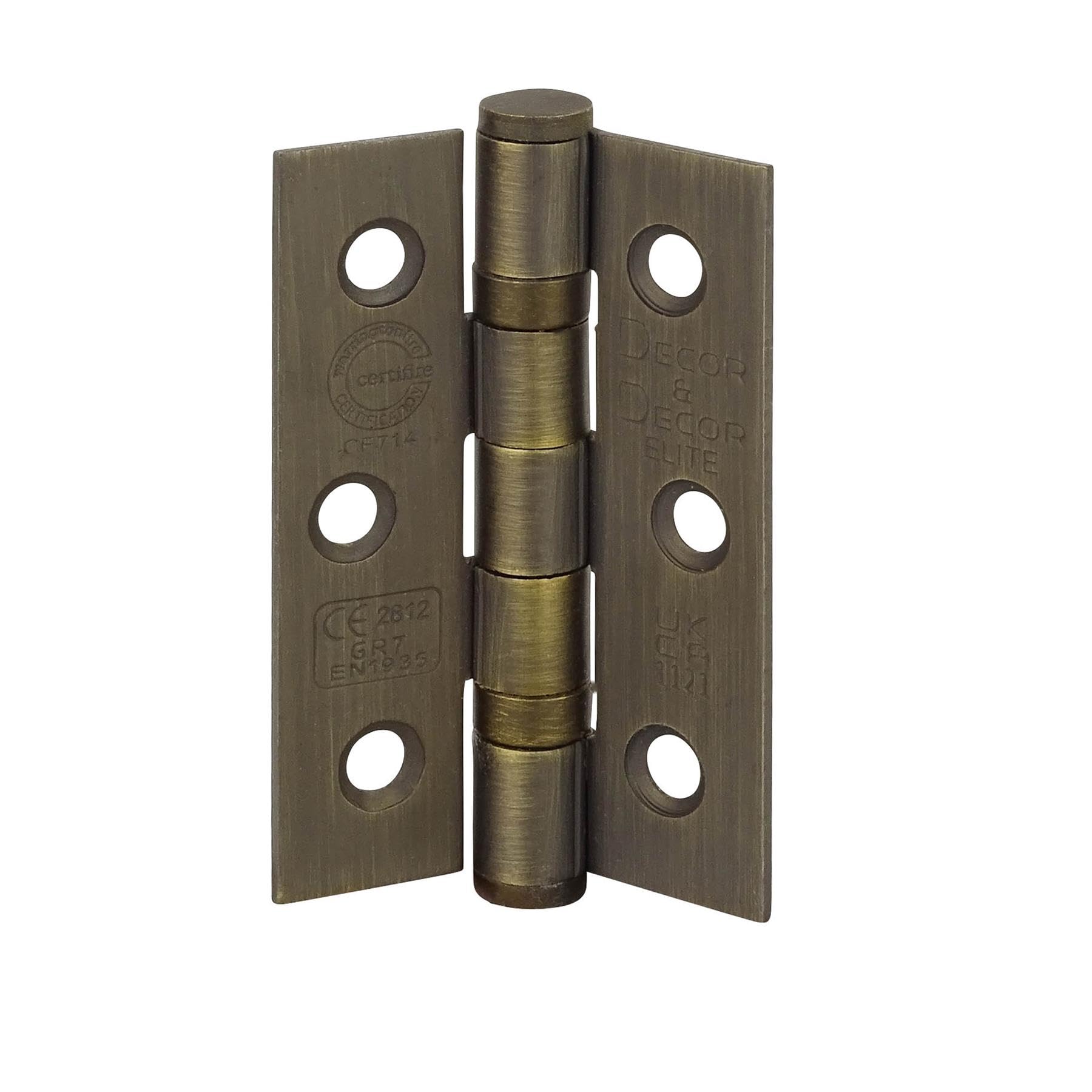 Ball Bearing Fire Rated Door Hinges - 3inch / 76mm - Antique Brass - 4 Pairs - Decor And Decor