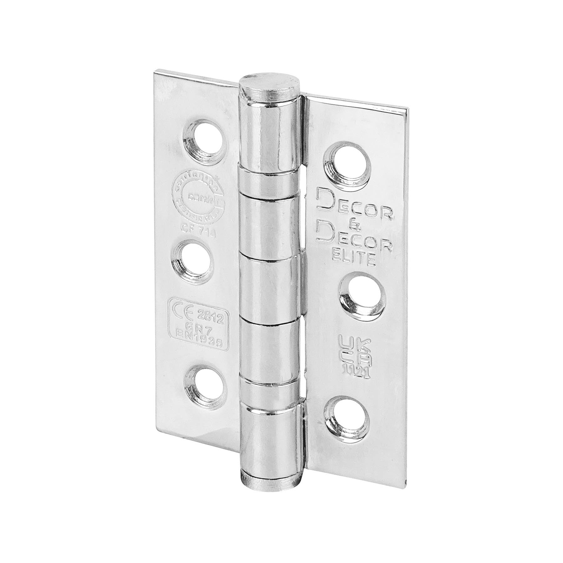Ball Bearing Fire Rated Door Hinges - 76mm - Polished Chrome - 2 Pairs - Decor And Decor