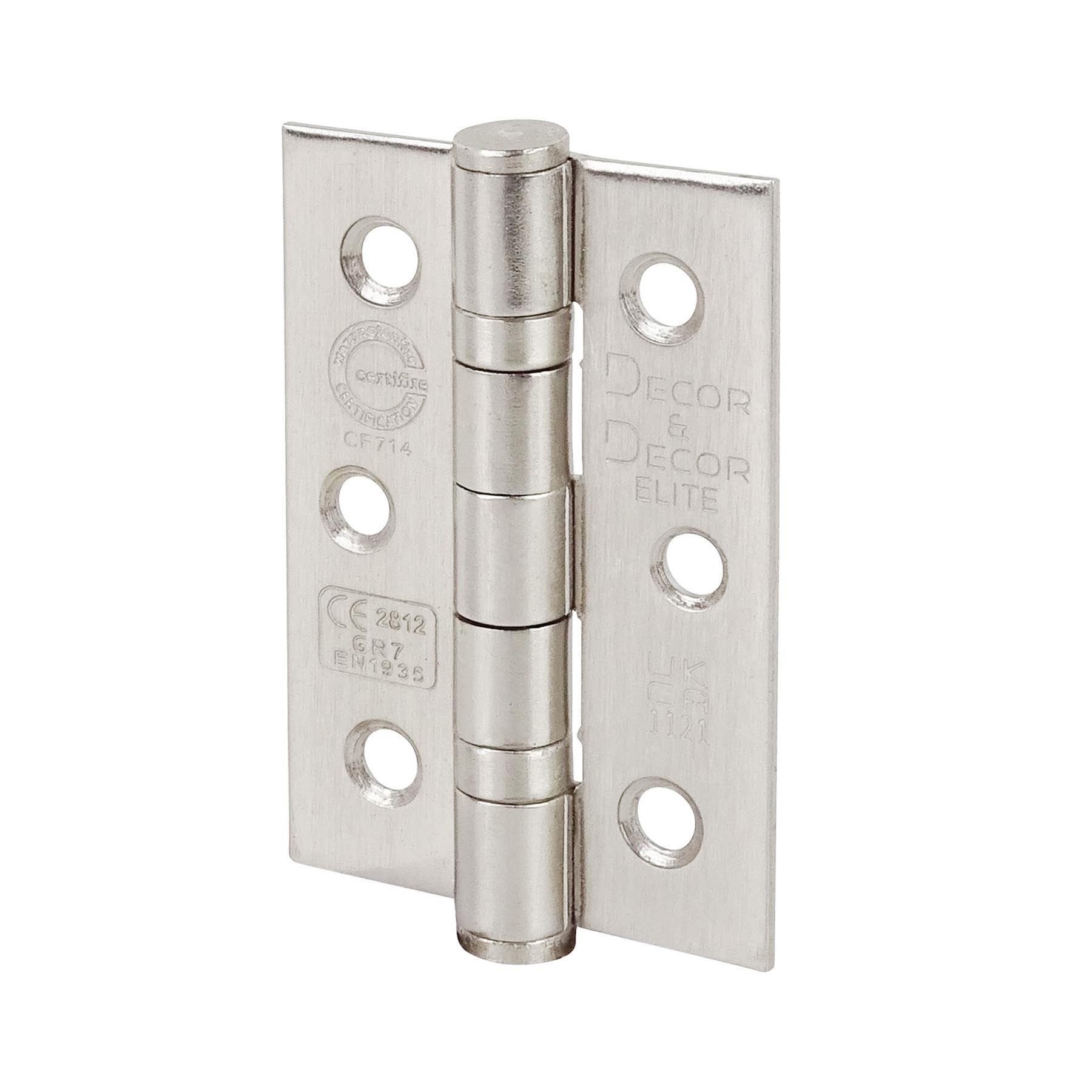 Ball Bearing Fire Rated Door Hinges - 76mm - Satin Nickel - 2 Pairs - Decor And Decor