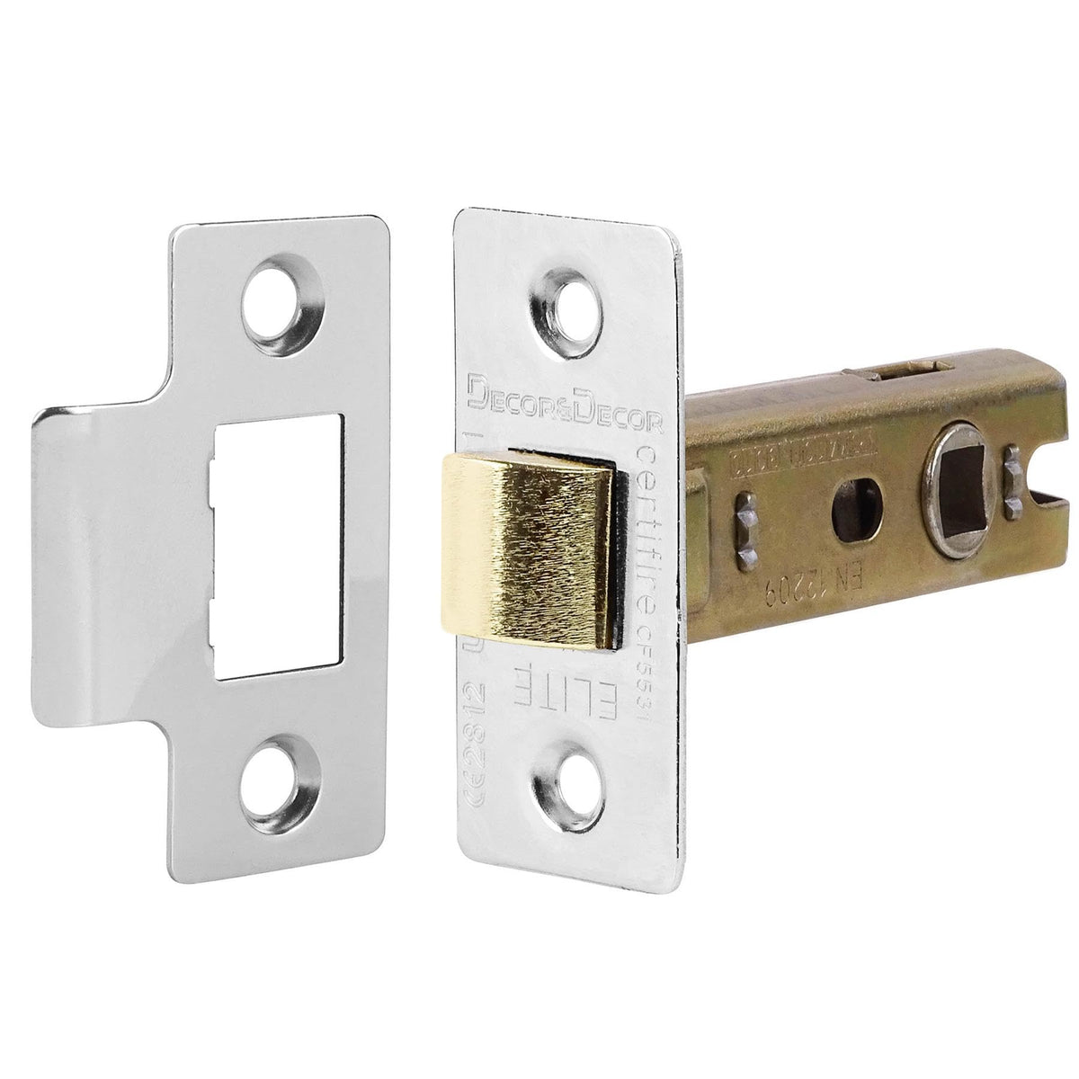 Fire Rated Tubular Mortice Latch - 76mm - Polished Chrome - 4 Pack – view 6