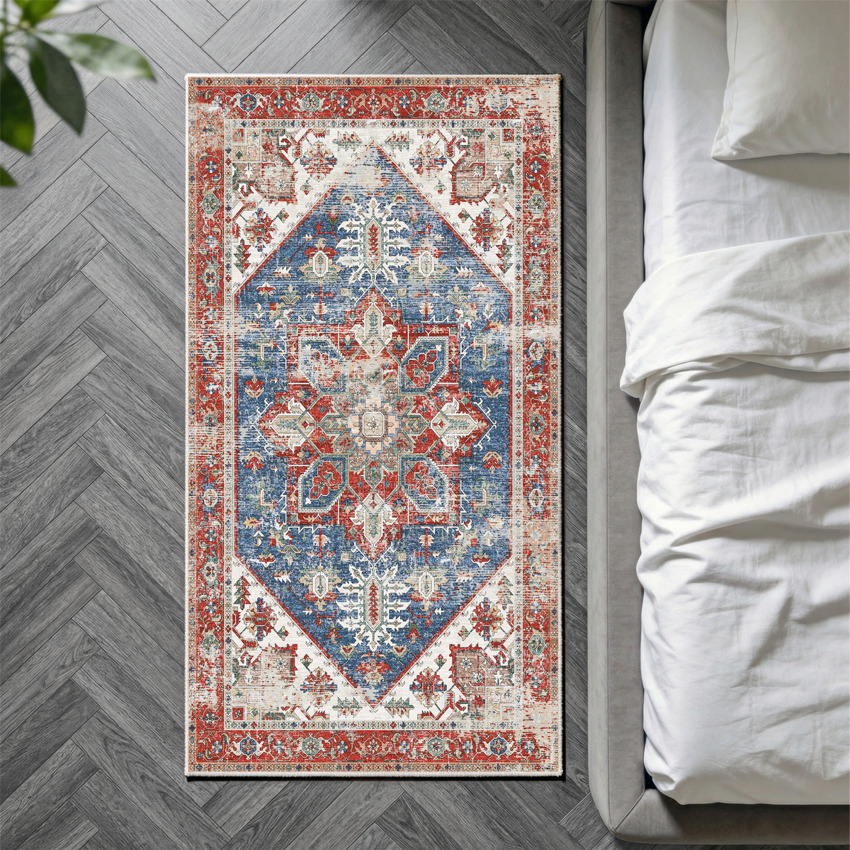 Mirela - Distressed Washable Kitchen Rug - 80x150cm – view 8