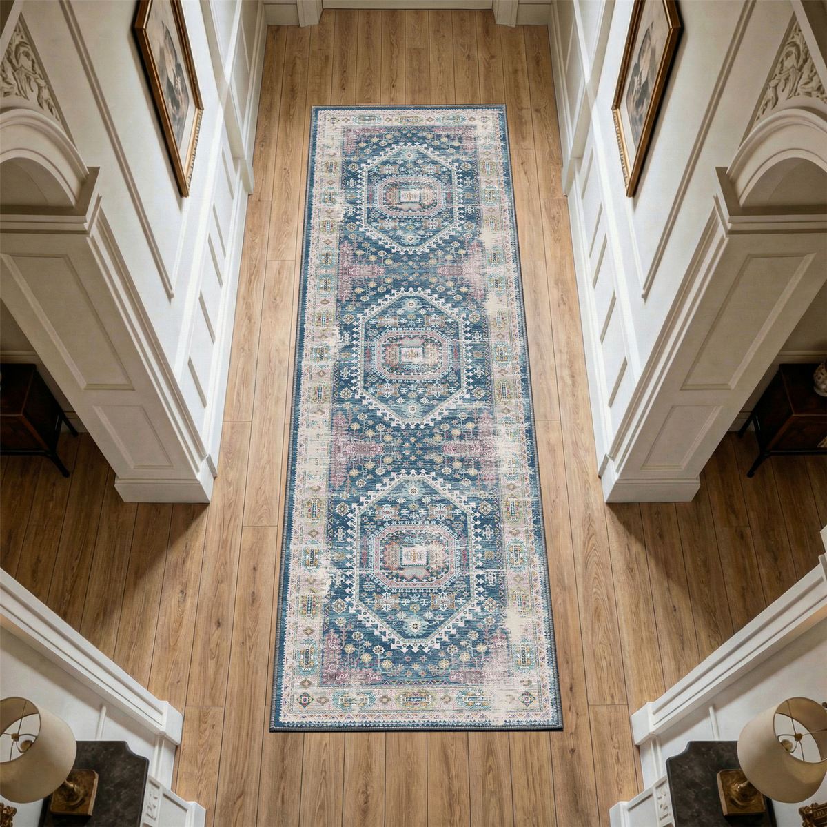 Soreli - Traditional Washable Runner Hallway Rug - 80x300cm