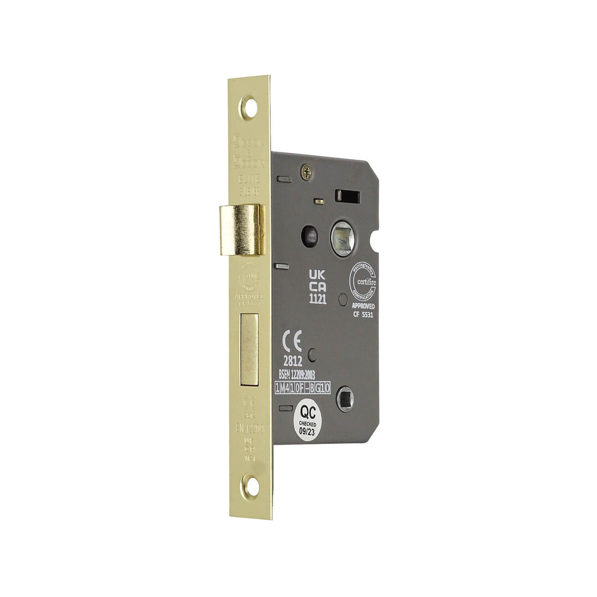 Fire Rated Bathroom Mortice Lock - 64mm - Electro Brass – view 5