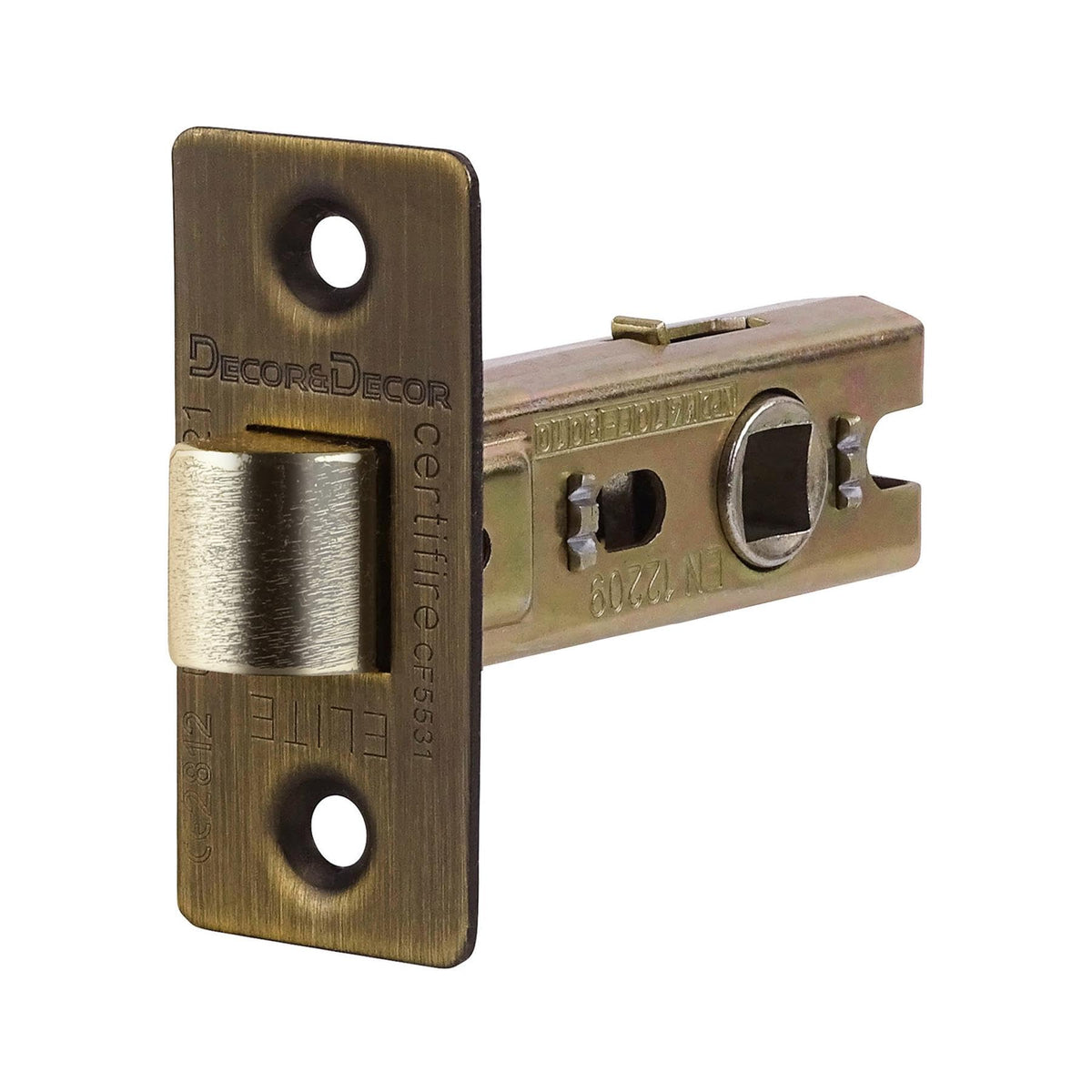 Fire Rated Tubular Mortice Latch - 64mm - Antique Brass - 4 Pack – view 2
