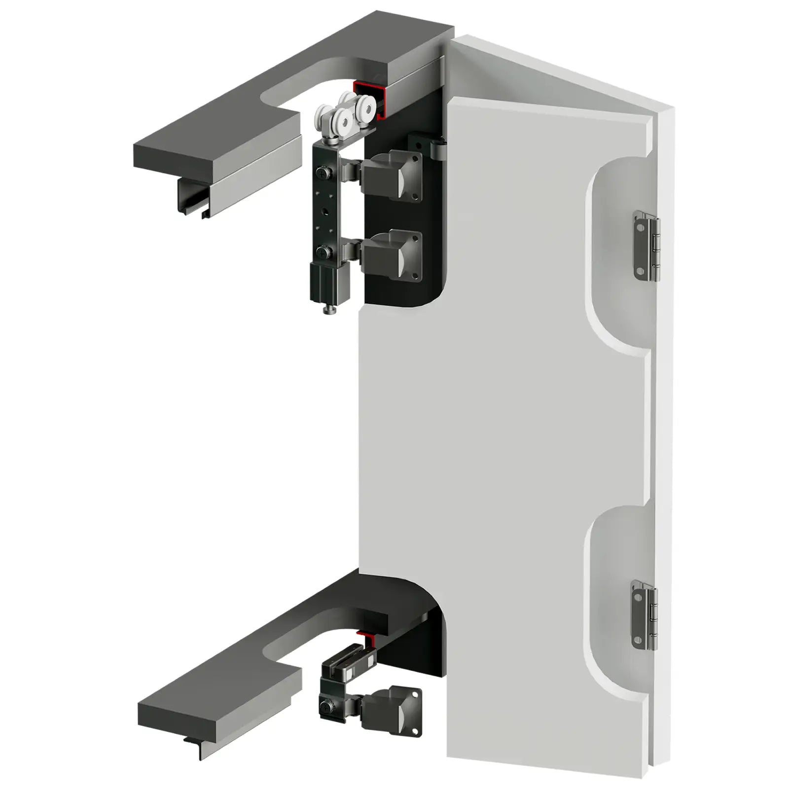 W-Slide BiFold Wardrobe Sliding Door Kit - 2 Door - 1200mm Track - Decor And Decor