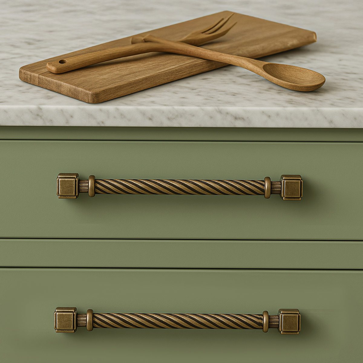 Coville - Traditional Bar Kitchen Cabinet Handle - Antique Brass – view 8