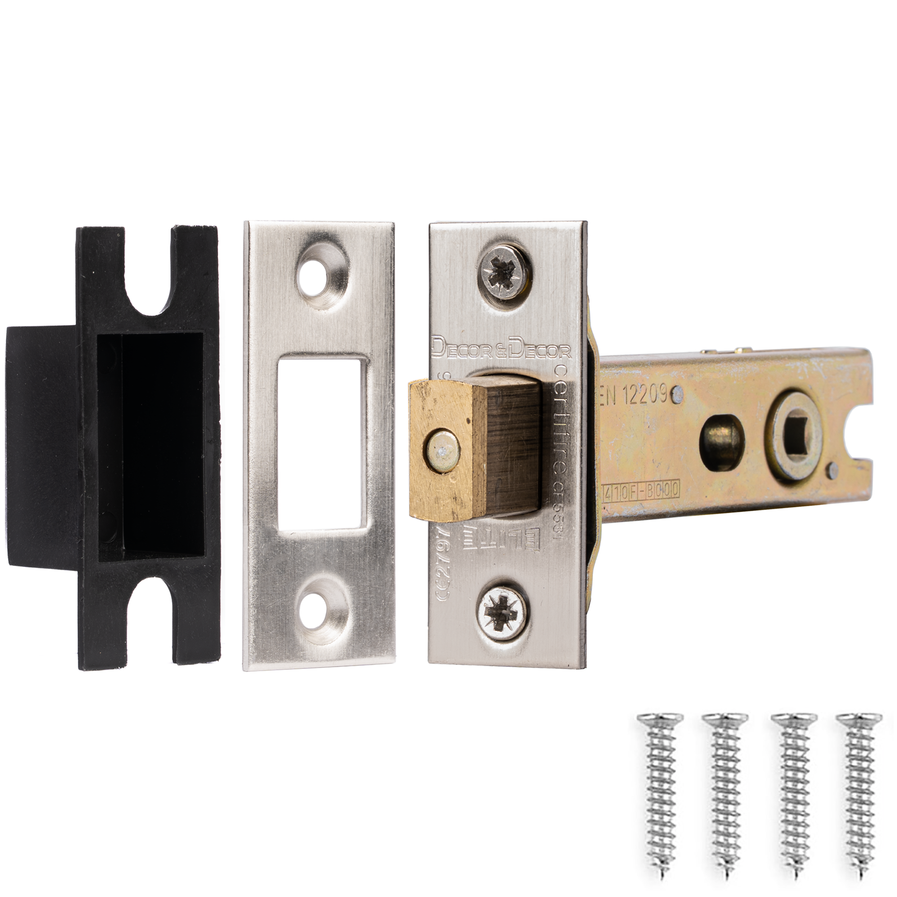 Fire Rated Tubular Mortice Deadbolt and Bathroom Turn And Release Thumbturn - Satin Nickel - Wc Thumb Turn | Decoranddecor