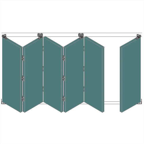 F-Slide Folding Sliding Door Kit - 5 + 1 Door - 6000mm Track - Decor And Decor