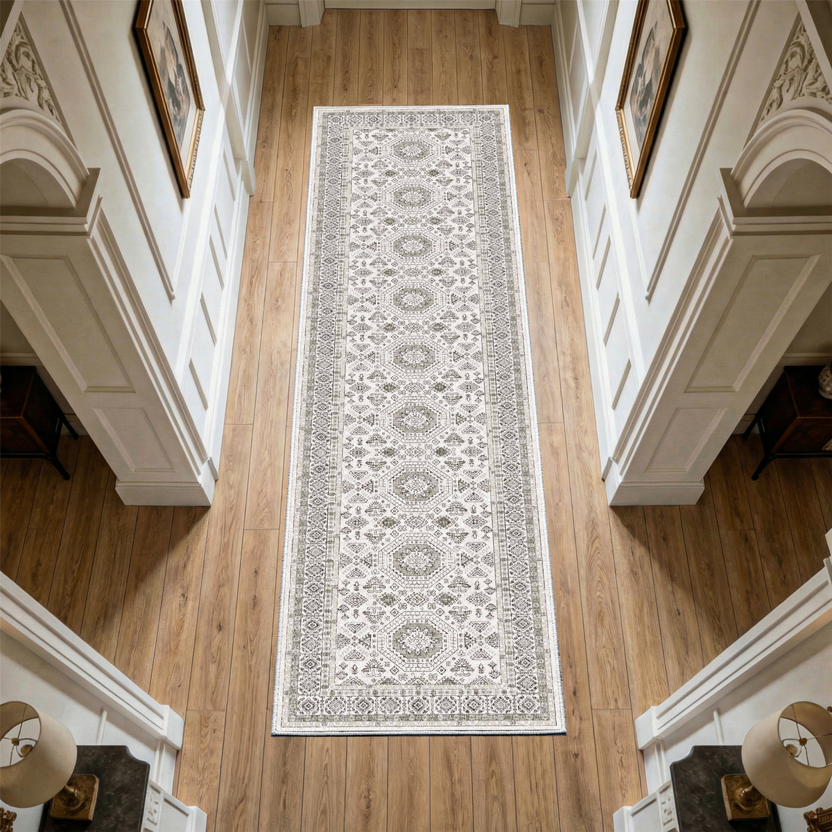Vassia - Monochrome Washable Runner Hallway Rug - 80x300cm – view 8