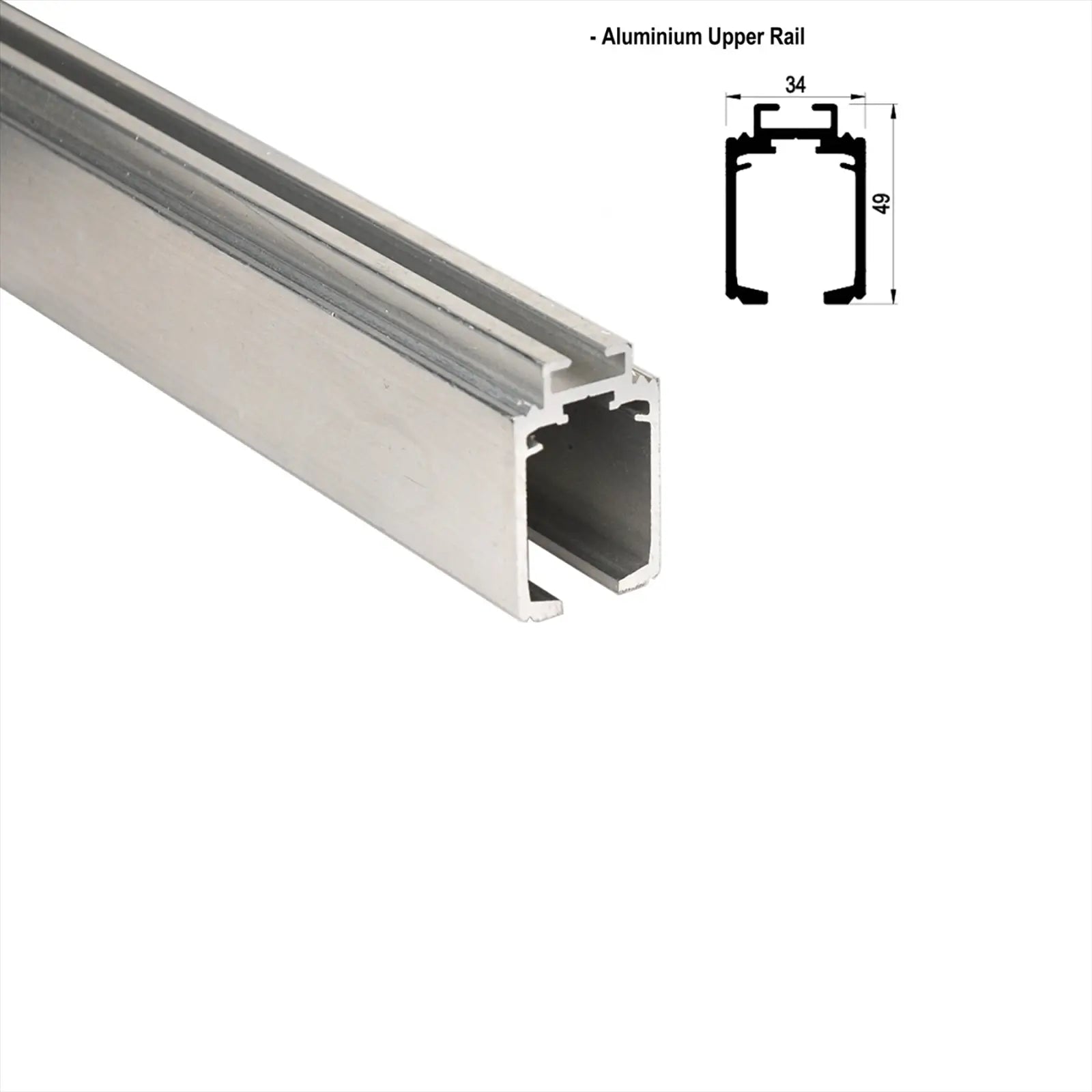 GS-Slide Top Hung Glass Sliding Door Kit - 2400mm Track - One Way Soft Close - Decor And Decor