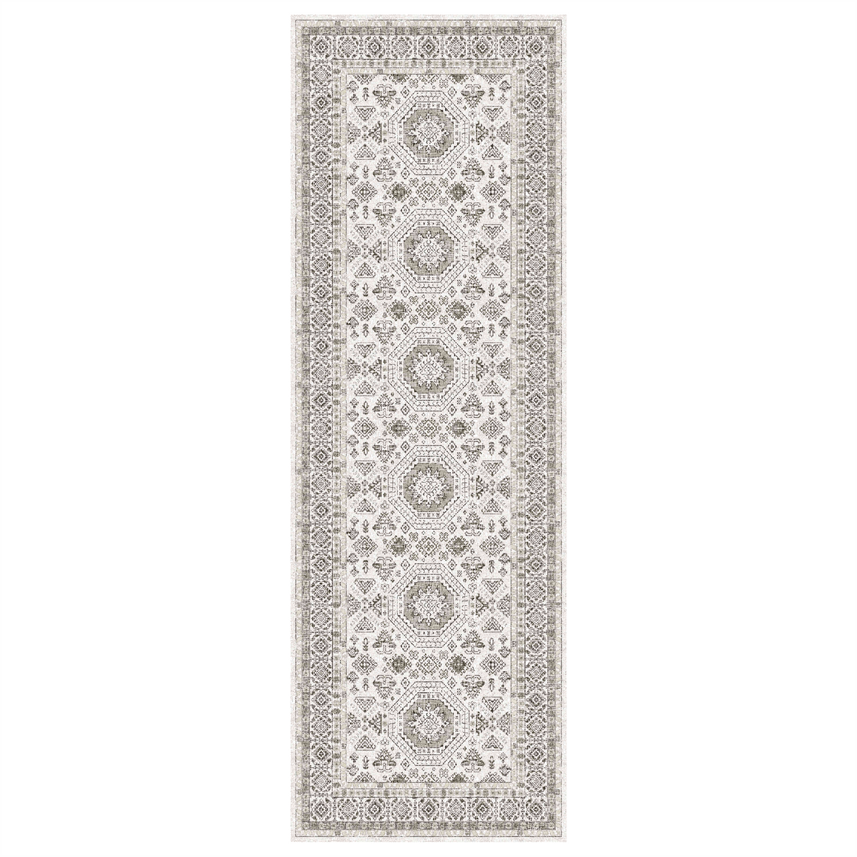 Vassia - Monochrome Washable Kitchen Rug - 60x180cm – view 2