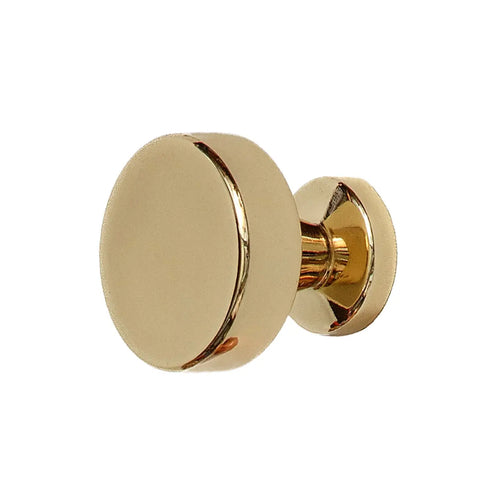 Carna - Solid Round Kitchen Cabinet Knob - Polished Gold - Decor And Decor