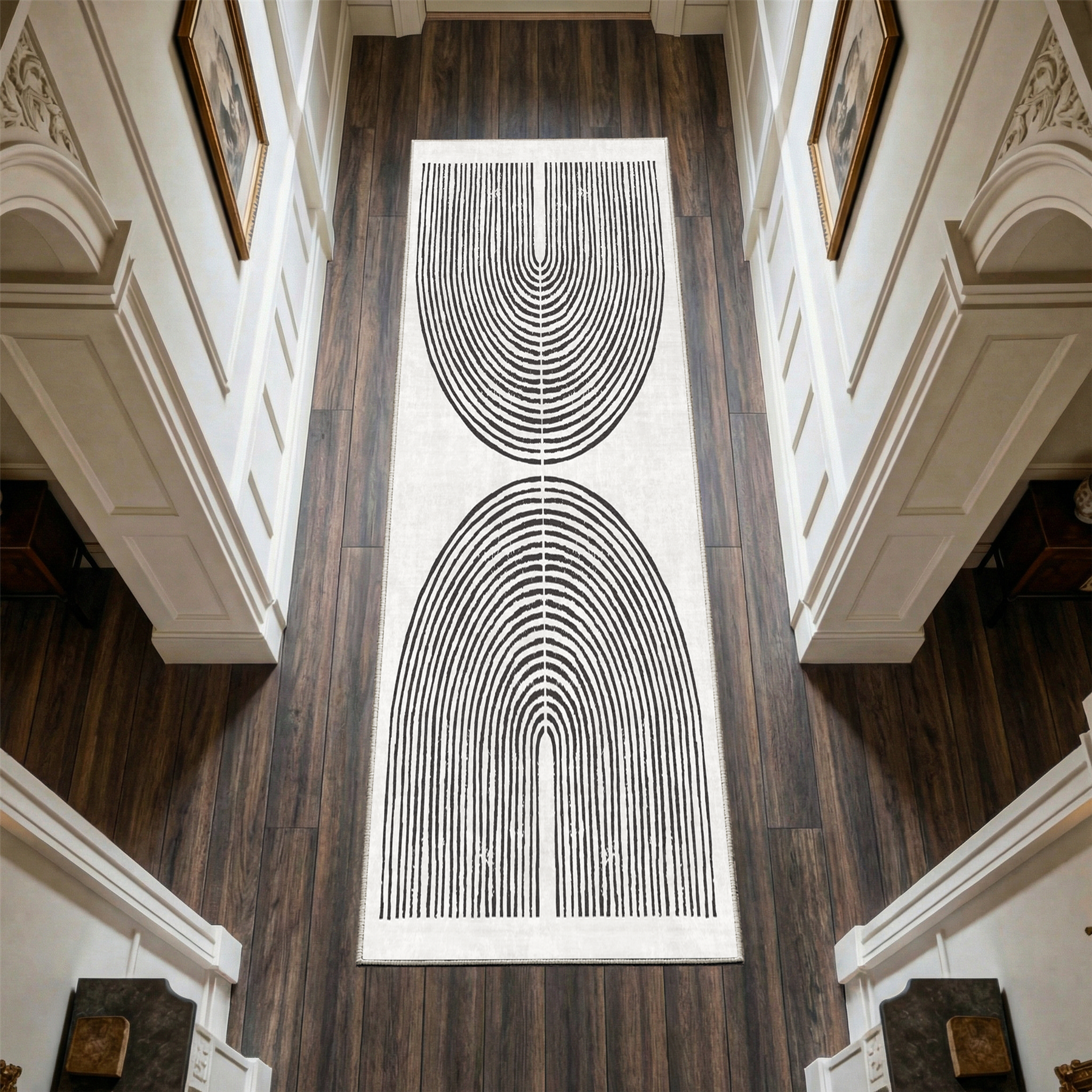 Brayen - Geometric Washable Runner Hallway Rug - 80x300cm