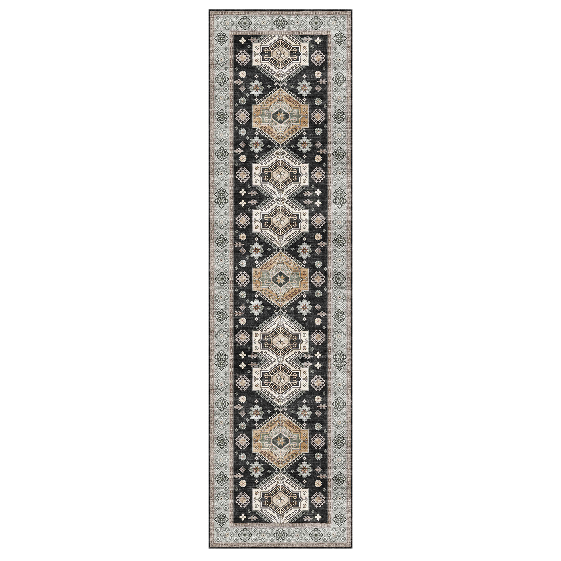 Duskra - Persian Washable Runner Hallway Rug - 80x300cm