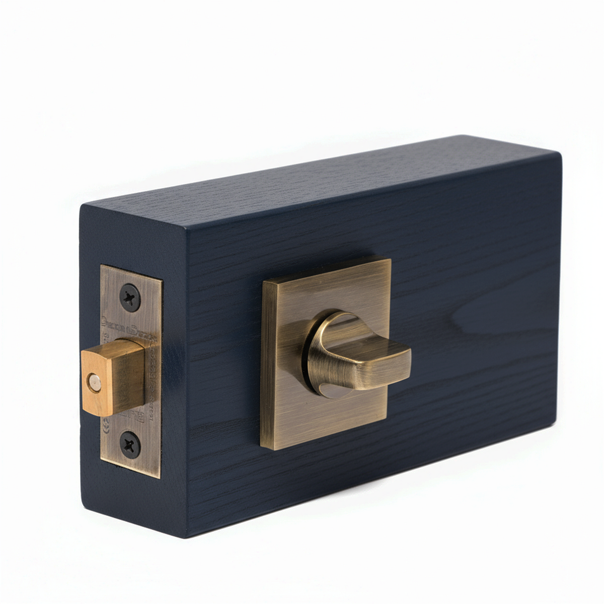 Fire Rated Tubular Mortice Deadbolt and Square Bathroom Turn And Release Thumbturn - Antique Brass – view 7
