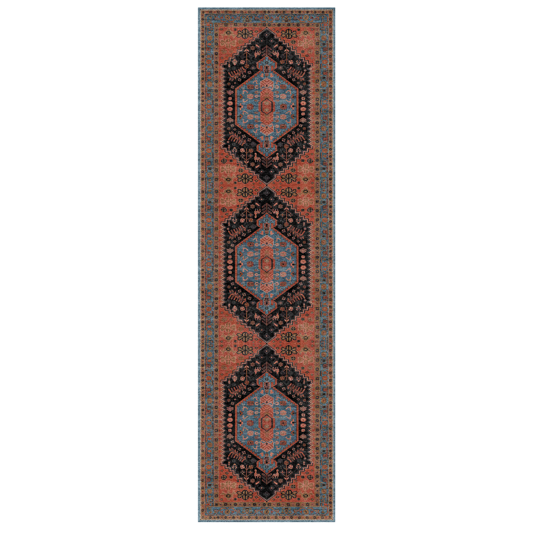 Lunora - Traditional Washable Runner Hallway Rug - 80x300cm
