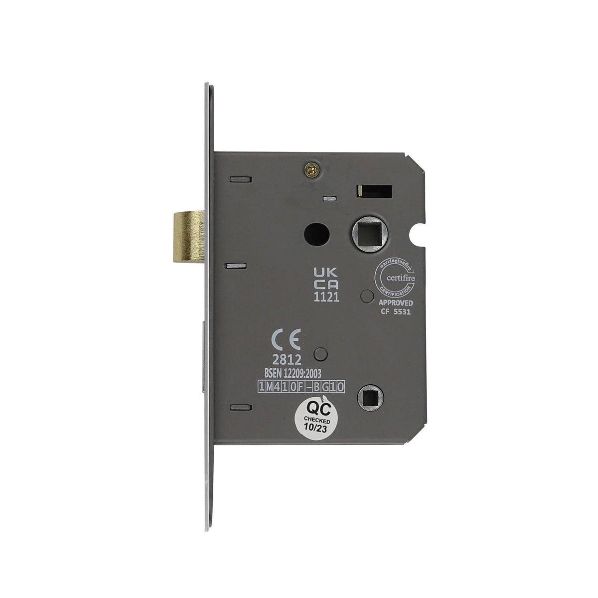 Fire Rated Bathroom Mortice Lock - 76mm - Polished Chrome – view 4