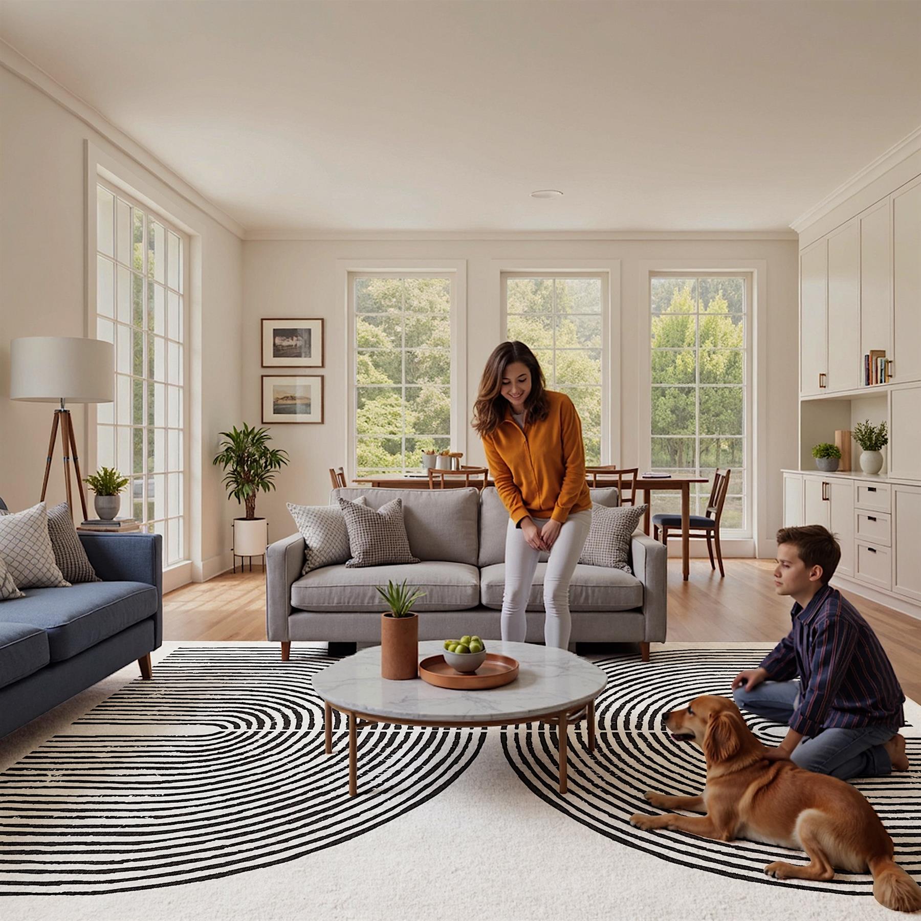 Brayen - Geometric Washable Runner Hallway Rug - 160x230cm