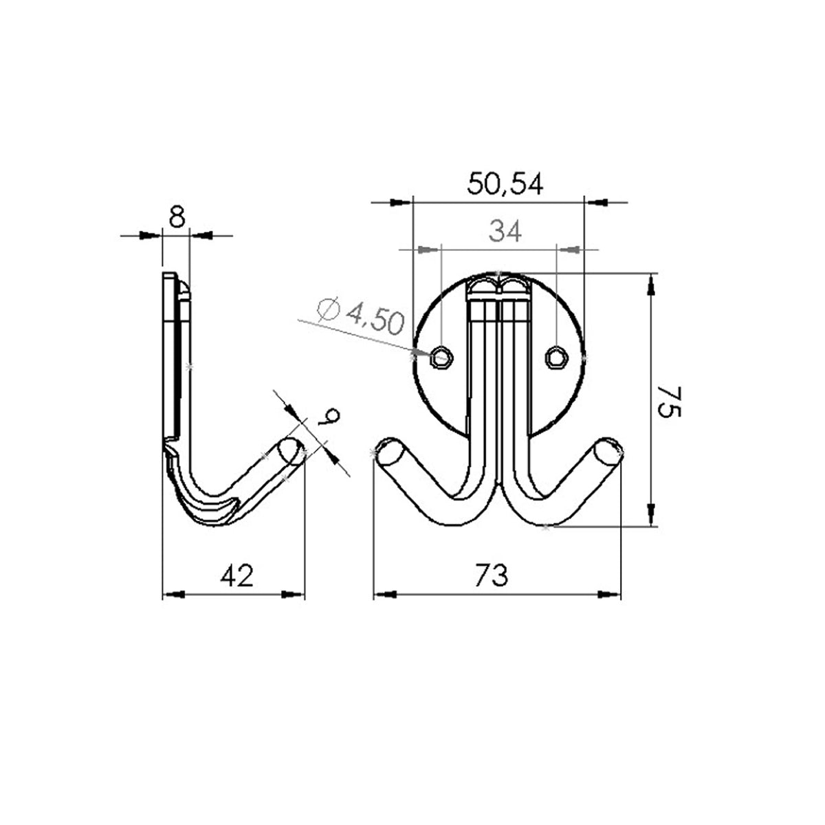 Quality Wall & Door Hooks Towel Robe Coat Hook – view 6