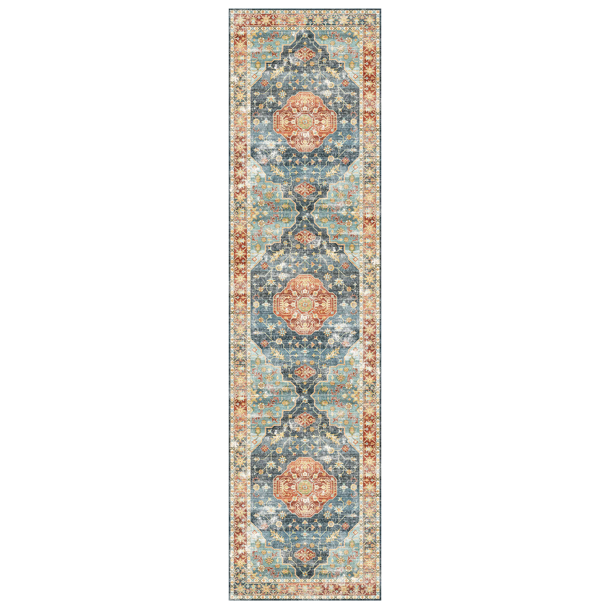 Avenza - Traditional Washable Long Runner Rug - 60x240cm